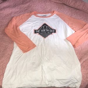 North Face Baseball style tee
